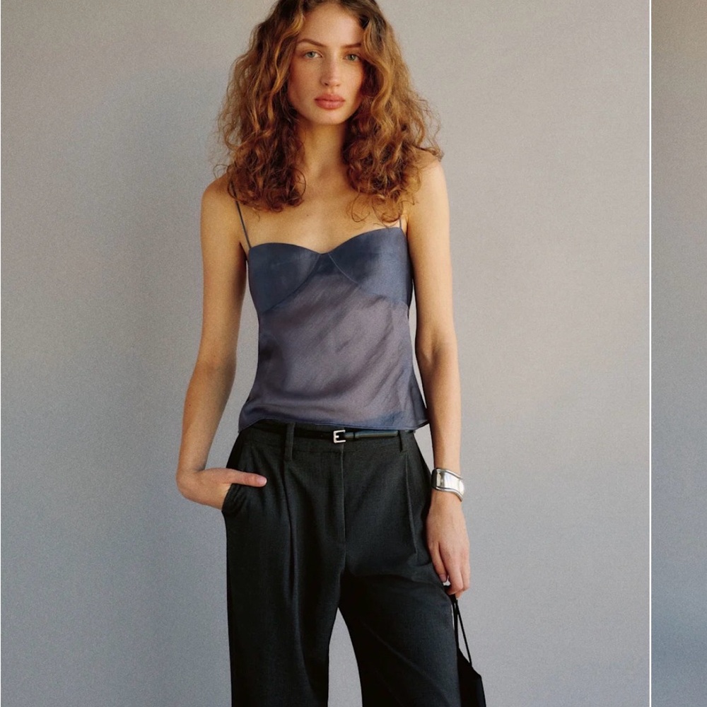 Reformation Alouette satin cami top